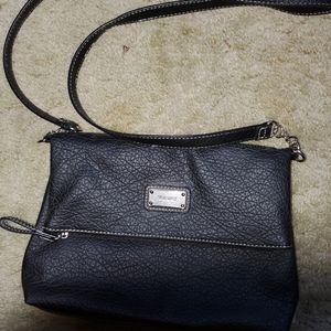 Nine West crossbody purse, medium, black pebbled
